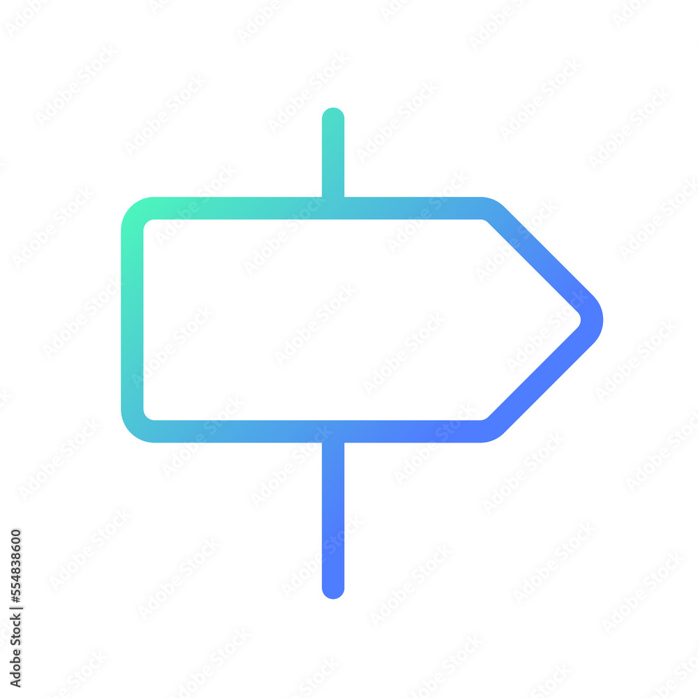 Road pointer pixel perfect gradient linear ui icon. Arrow direction. GPS navigation. Place on street. Line color user interface symbol. Modern style pictogram. Vector isolated outline illustration Road pointer pixel perfect gradient linear ui icon. Arrow direction. GPS navigation. Place on street. Line color user interface symbol. Modern style pictogram. Vector isolated outline illustration