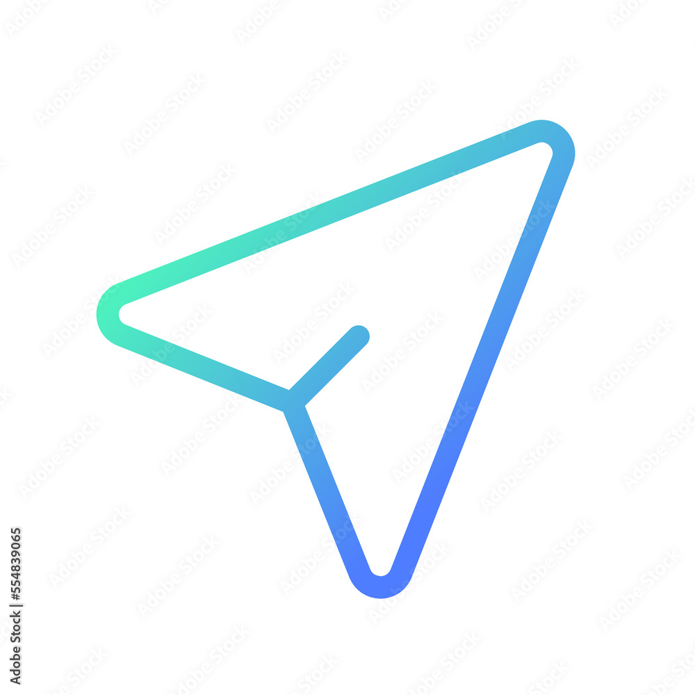 Cursor arrow pointer pixel perfect gradient linear ui icon. Share location with friends. GPS navigation. Line color user interface symbol. Modern style pictogram. Vector isolated outline illustration Cursor arrow pointer pixel perfect gradient linear ui icon. Share location with friends. GPS navigation. Line color user interface symbol. Modern style pictogram. Vector isolated outline illustration