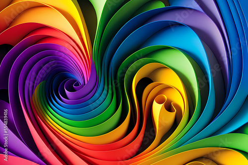 Wallpaper Mural Seamless Abstract Colorful Design, texture, curvy and artistic Illustration pattern Torontodigital.ca