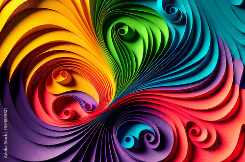 Wallpaper Mural Seamless Abstract Colorful Design, texture, curvy and artistic Illustration pattern Torontodigital.ca