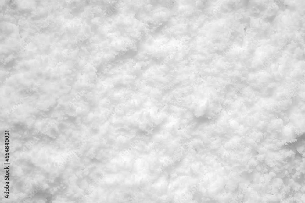 White snow texture background high angle view