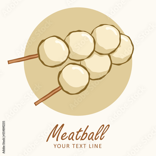 Delicious meatball illustration in vector design