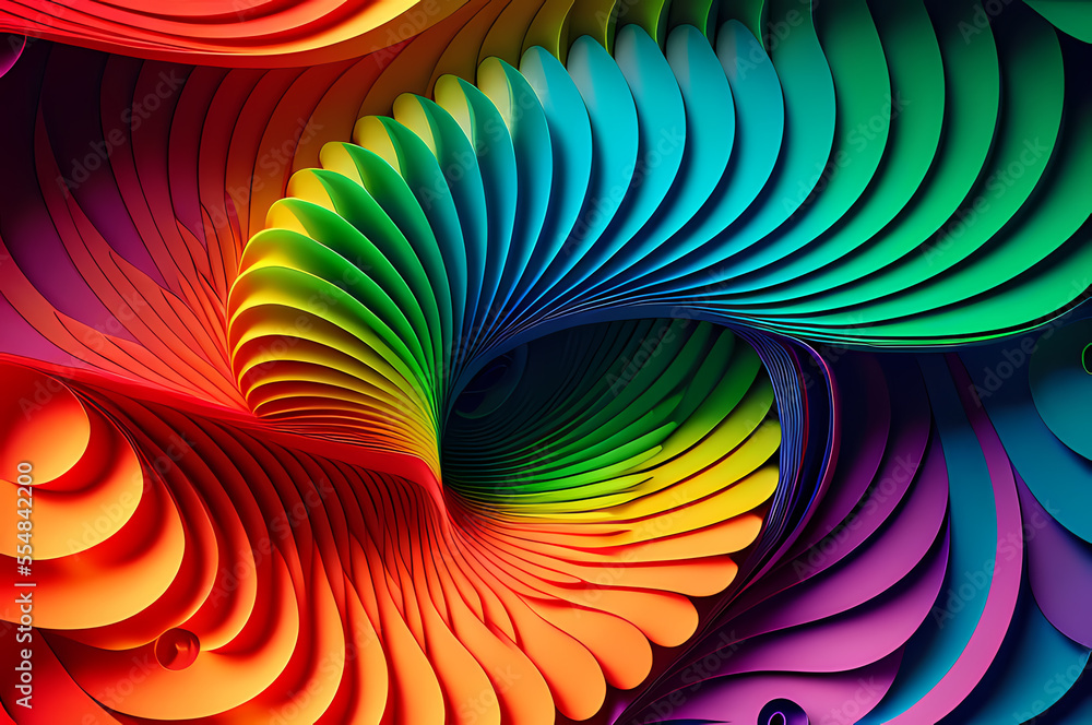 Naklejka premium Seamless Abstract Colorful Design, texture, curvy and artistic Illustration pattern