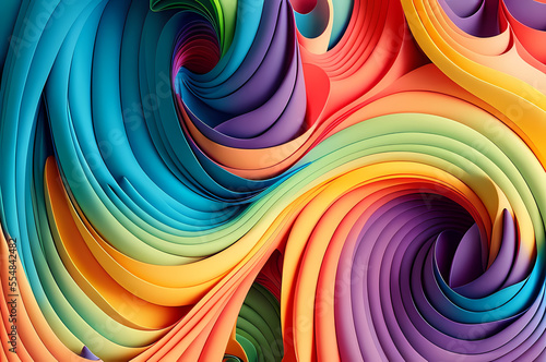 Wallpaper Mural Seamless Abstract Colorful Design, texture, curvy and artistic Illustration pattern Torontodigital.ca