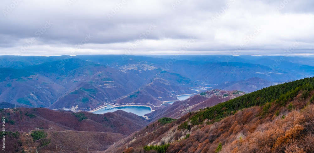 Amazing view of Magnificent autumn carpet in The Rhodope mountains