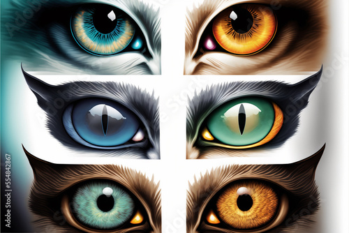 Fantasy Augen von verschiedenen Tieren