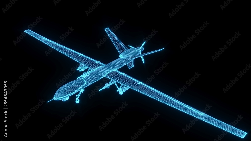 3D rendering illustration fighter plane blueprint glowing neon hologram futuristic show technology security for premium product business finance transportation 3D rendering illustration fighter plane blueprint glowing neon hologram futuristic show technology security for premium product business finance transportation