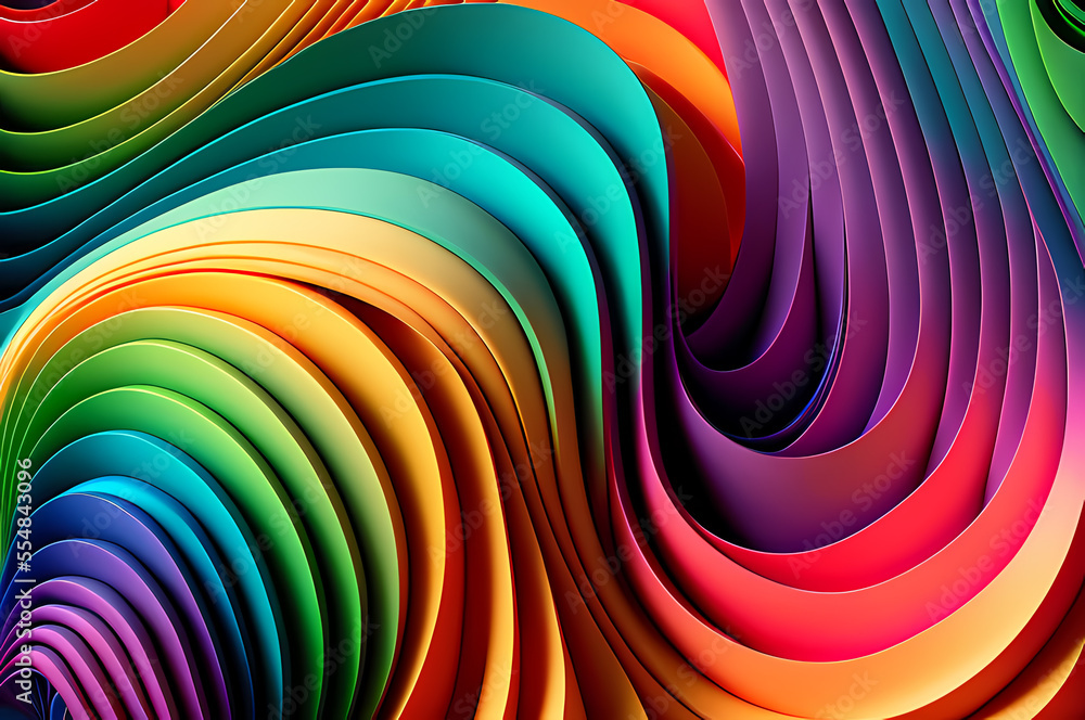 Naklejka premium Seamless Abstract Colorful Design, texture, curvy and artistic Illustration pattern