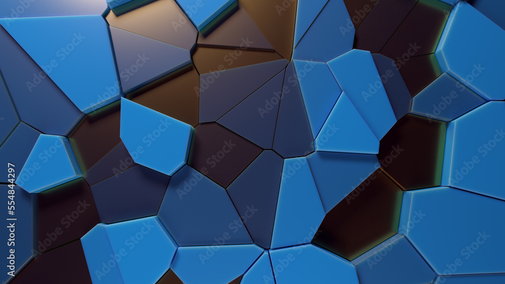 Blue abstract background with gold metal Blue abstract background with gold metal
