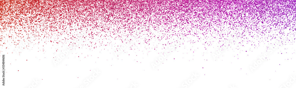 Wide red purple falling particles isolated