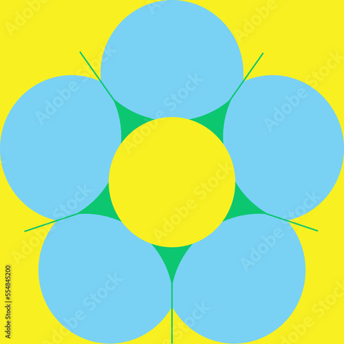 Forget me not flower in square vector illustration in flat color design