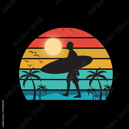 Vintage cycling graphic t-shirt design graphic template