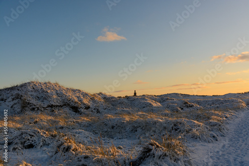 danish winter landscape along the western coastline © kevin