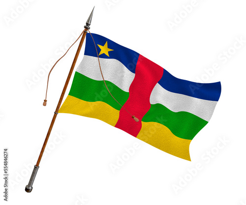 National flag ofCentral Arican Republic. Background  with flag ofCentral Arican Republic photo