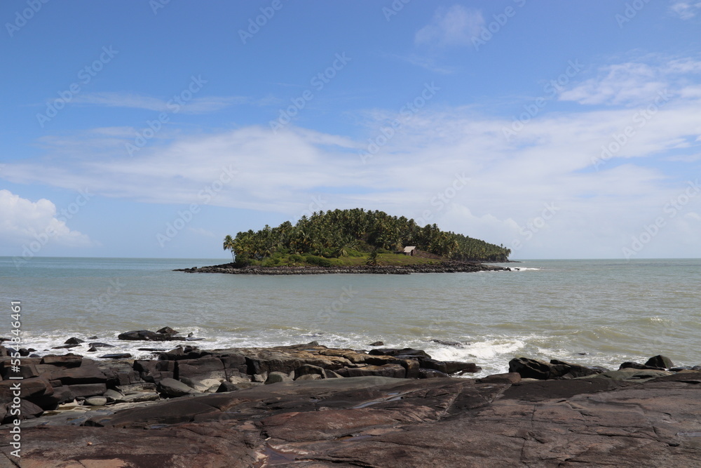 Obraz premium Devil's island in French Guiana, the island where Dreyfus was exiled.