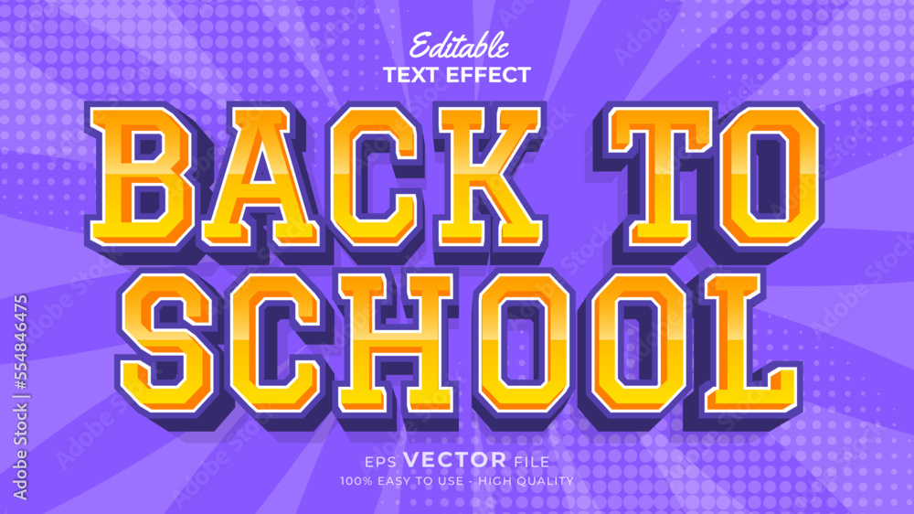 Back to school Text effect editable premium free download Back to school Text effect editable premium free download