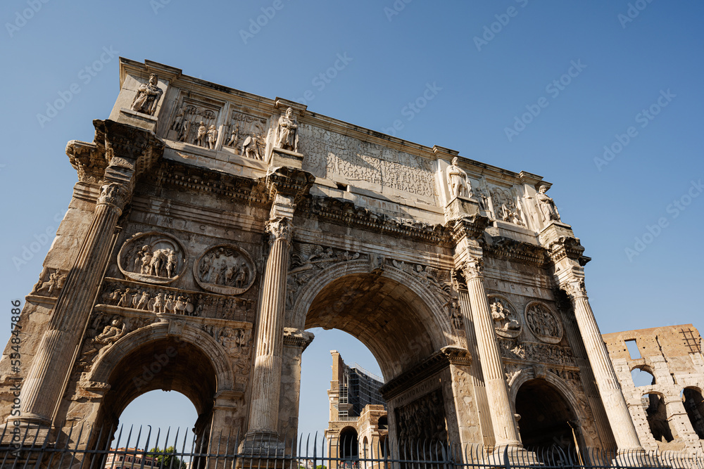 The spectacular Arch of Constantine, Rome, Italy.