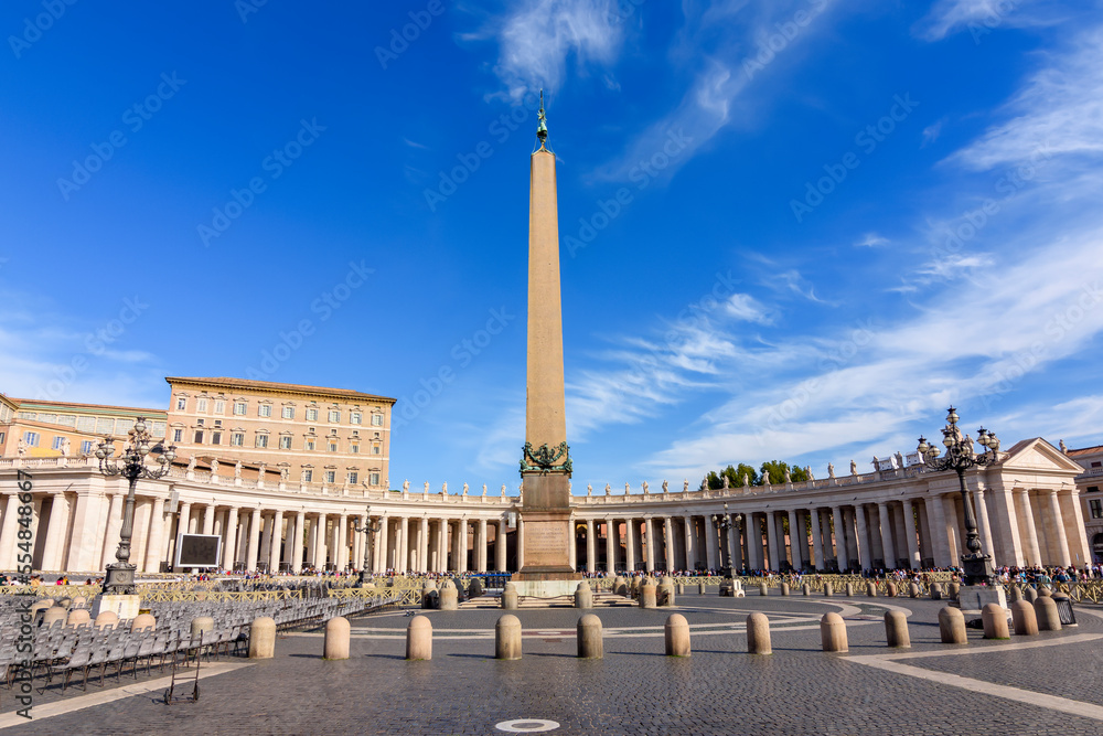 Egyptian obelisk on St Peter's square in Vatican, Rome, Italy