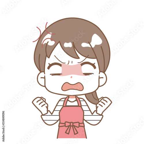Illustration of an angry woman.