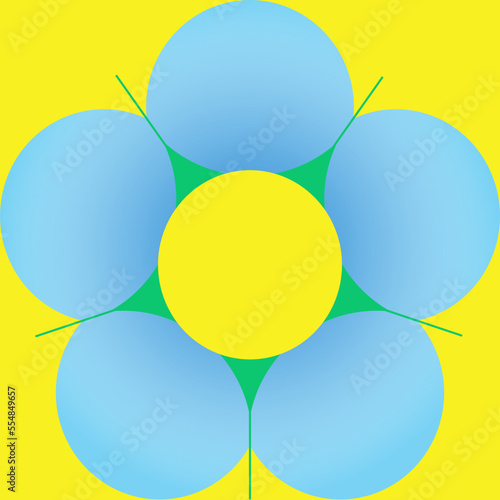 Forget me not flower in square vector illustration in gradient design