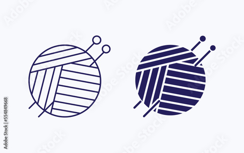 Woolen roll, Yarn illustration icon