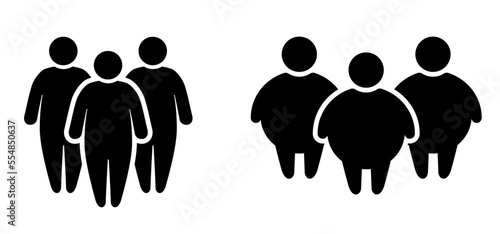 Diet scale or weighing scale. Balance concept. Vector fitness sport pictogram. Bathroom weight scale icon. World diabetes day. People on unhealthy with overweight, obesity problem. Fat, calories.