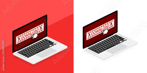 Window computer virus. Beware of downloading viruses. Emergency notification. Phishing or hacker.