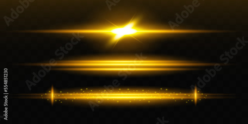 Line shiny light effect vector illustration on transparent background