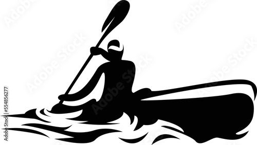 Fotografija kayak sport silhouette vector suitable for t-shirt design