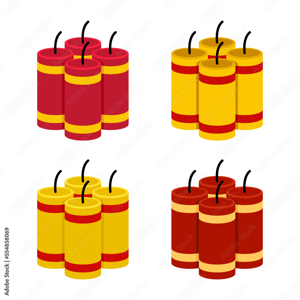 Firecracker in flat style isolated Firecracker in flat style isolated
