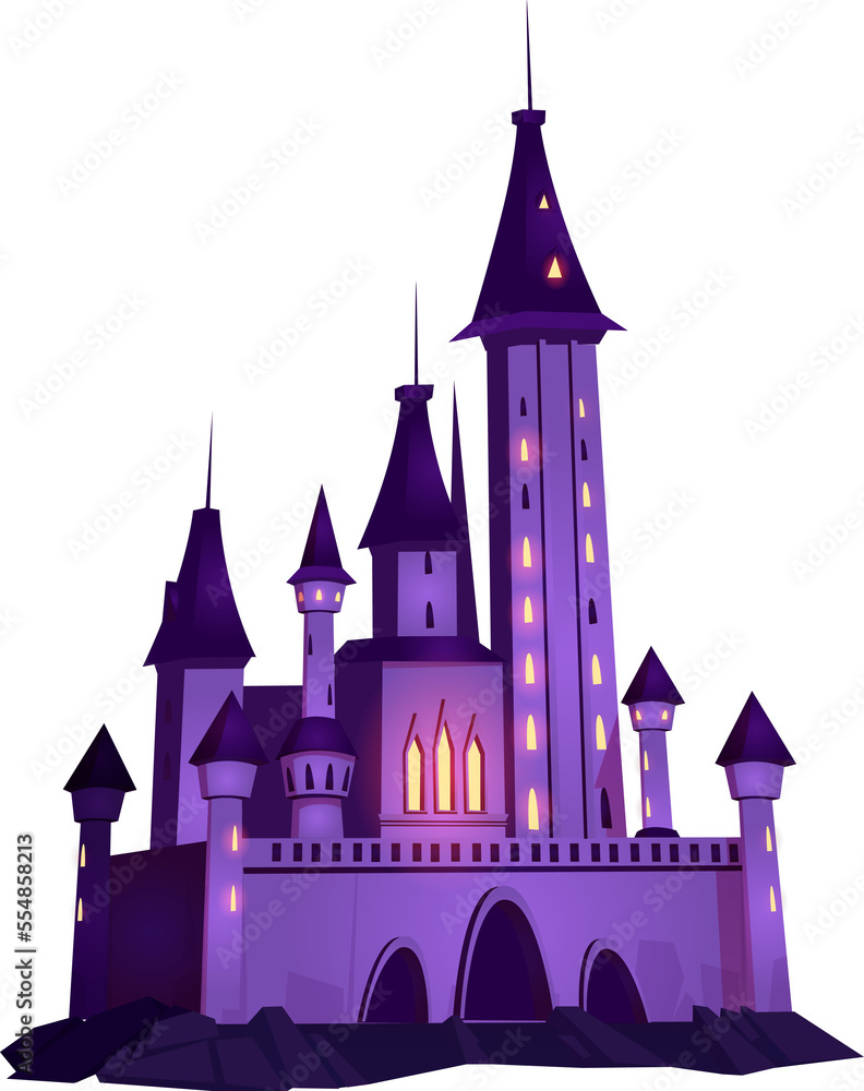 Night medieval castle