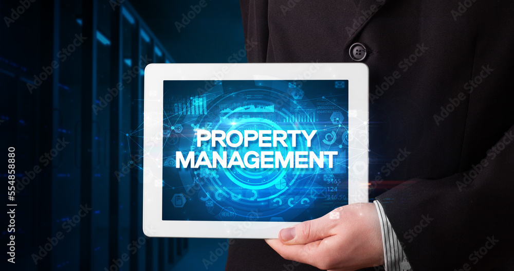 Person holding tablet, business concept Person holding tablet, business concept