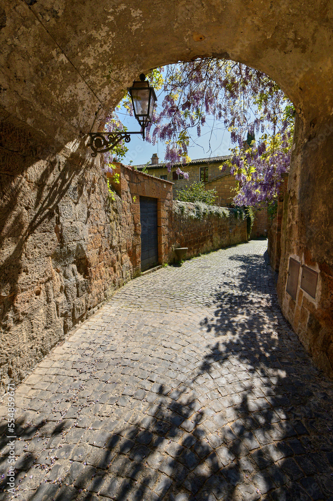 Fototapeta premium At the streets of Orvieto old town, Italy