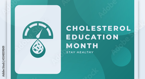 Happy National Cholesterol Education Month Celebration Vector Design Illustration for Background, Poster, Banner, Advertising, Greeting Card