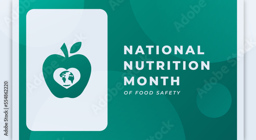 Happy National Nutrition Month Celebration Vector Design Illustration for Background, Poster, Banner, Advertising, Greeting Card