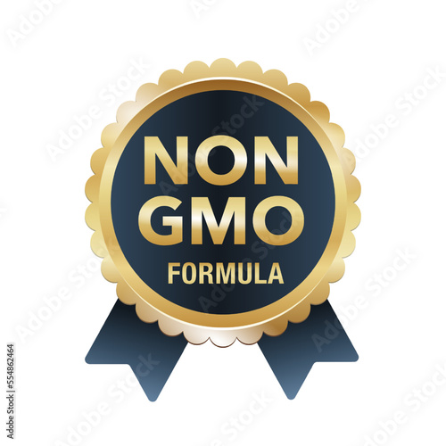 Non-GMO formula badge for genetically unmodified