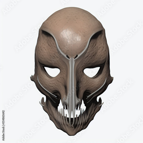 Alien skull mask. Digital i...