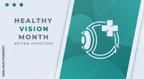Happy Healthy Vision Month Celebration Vector Design Illustration for Background, Poster, Banner, Advertising, Greeting Card