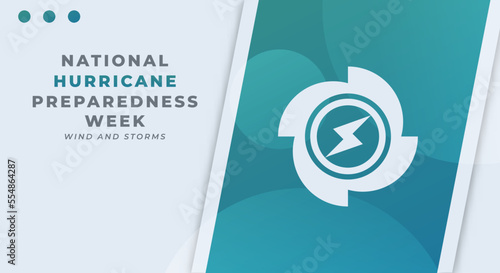 Happy Hurricane Preparedness Week Celebration Vector Design Illustration for Background, Poster, Banner, Advertising, Greeting Card