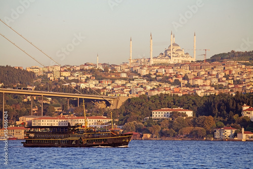 Bosporus Strait in Istanbul, Turkey.