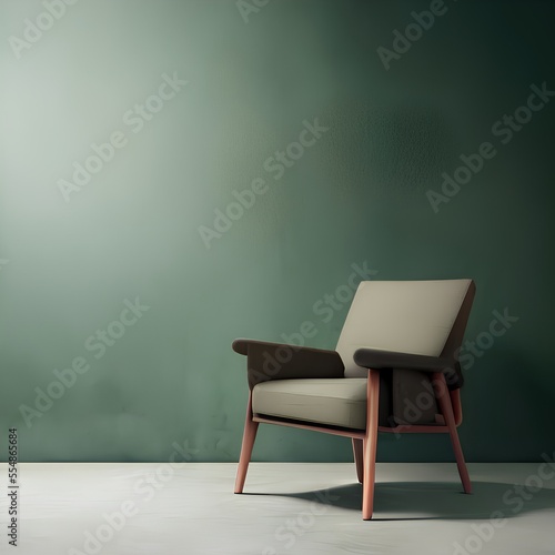 Generative AI,empty chair against wall