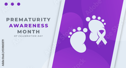 Happy Prematurity Awareness Month Celebration Vector Design Illustration for Background, Poster, Banner, Advertising, Greeting Card