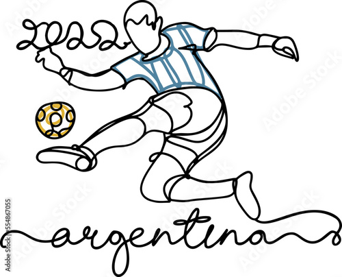 Argentina Flag_Argentina The champion of throphy of football tournament_2022_vector
