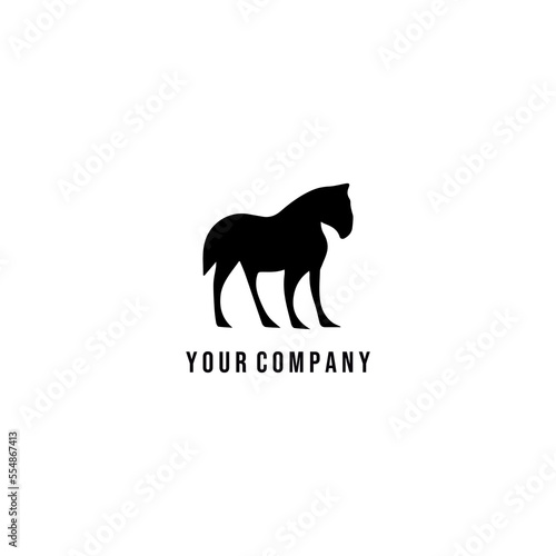 horse logo standing full body isolated