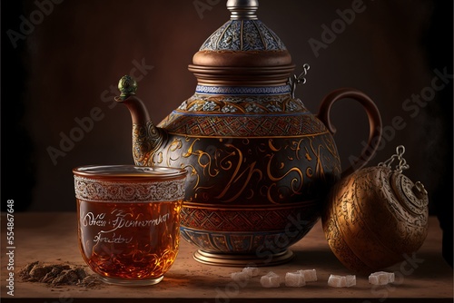 Thé à la menthe marocain photo