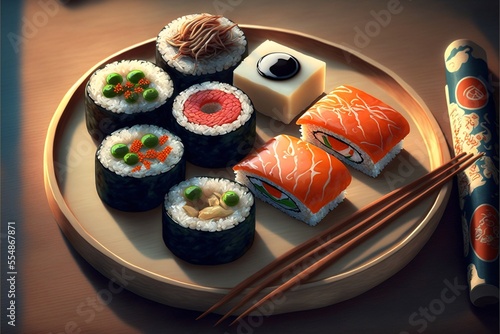 Plateau de sushi photo