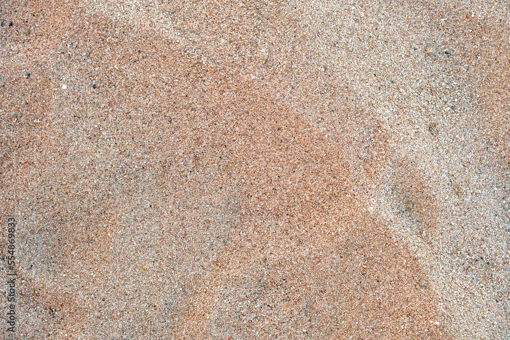 Flat view of clean yellow sand surface covering seaside beach. Sandy texture Flat view of clean yellow sand surface covering seaside beach. Sandy texture