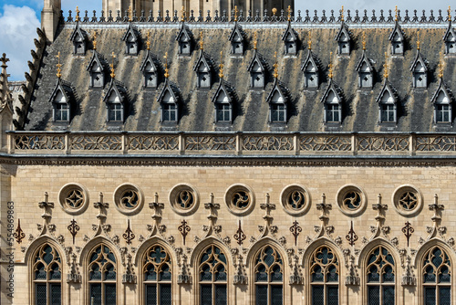 roof on Town Hall and its Belfry in Arras in France