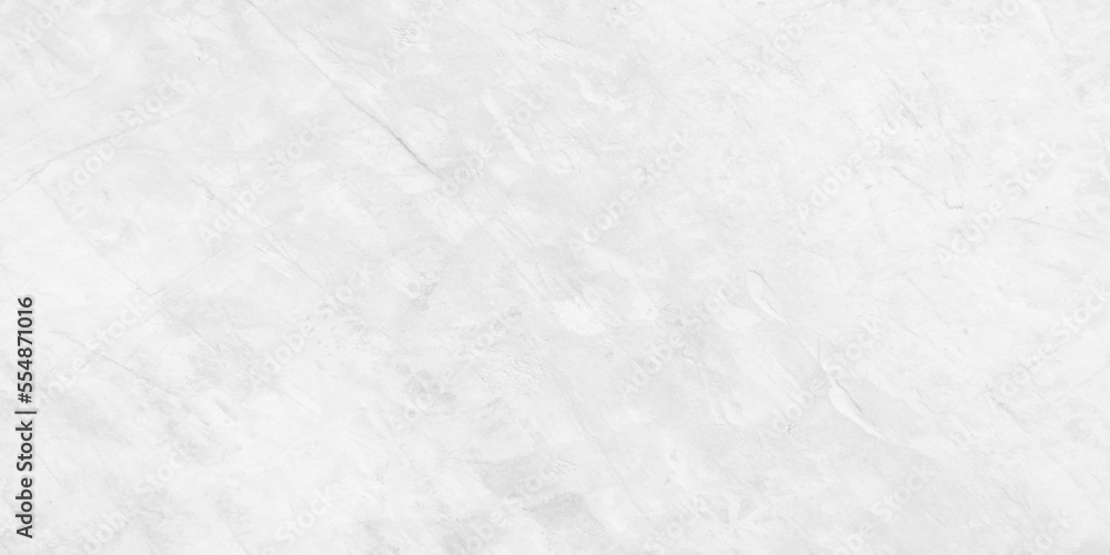Fototapeta premium White concrete stone surface paint wall background, Grunge cement paint texture backdrop, White rough concrete stone wall background, Copy space for interior design background, banner, wallpaper
