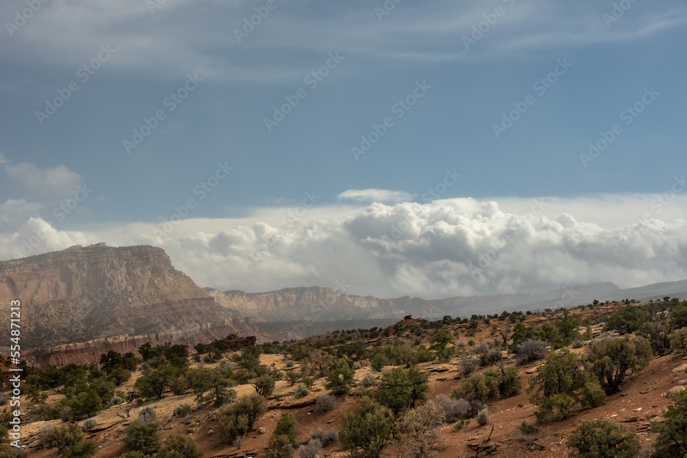 Storm Clouds Build Over Capitol Reef National Park